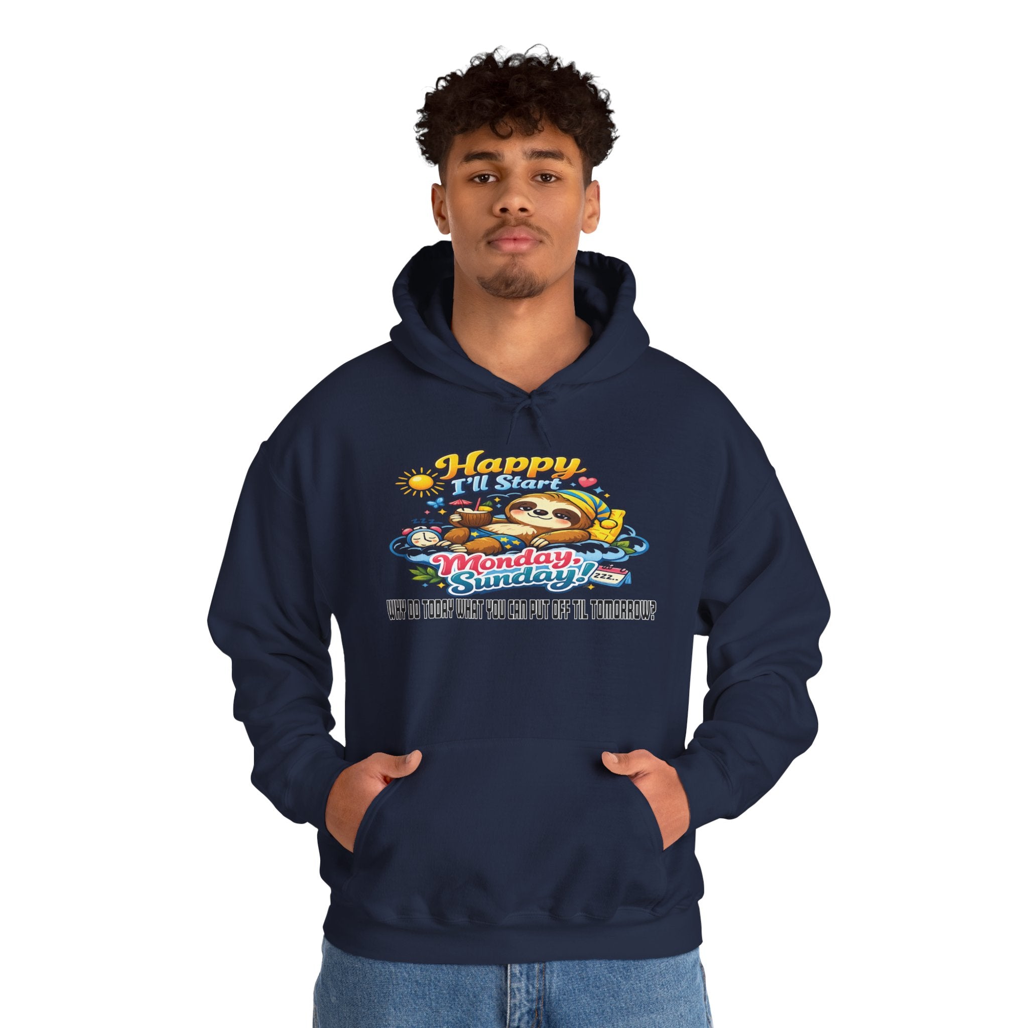 Sunday - Procrastination Sloth Series Hoodie