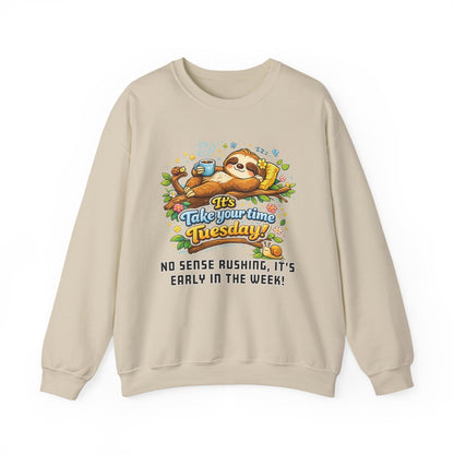 Tuesday - Procrastination Sloth Series Sweatshirt