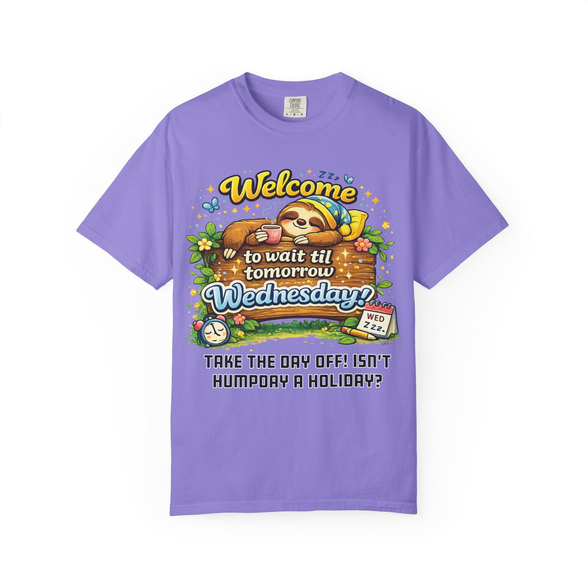 Wednesday - Procrastination Sloth Series T-shirt