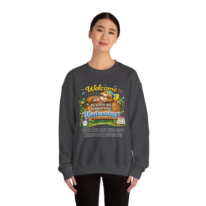 Wednesday - Procrastination Sloth Series Sweatshirt