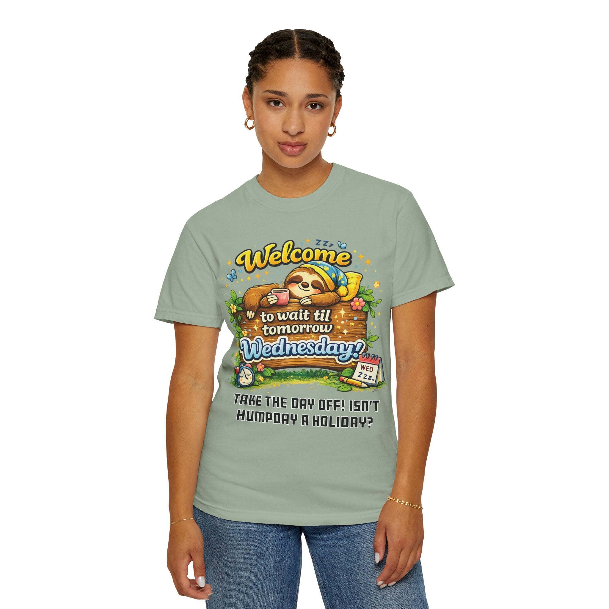 Wednesday - Procrastination Sloth Series T-shirt
