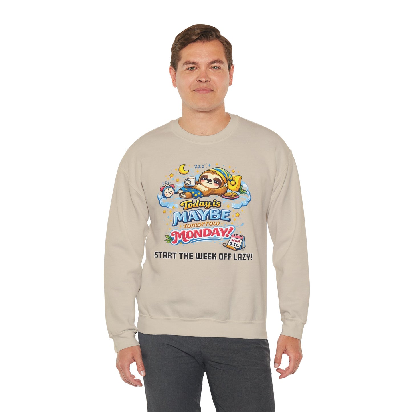 Monday - Procrastination Sloth Series Sweatshirt