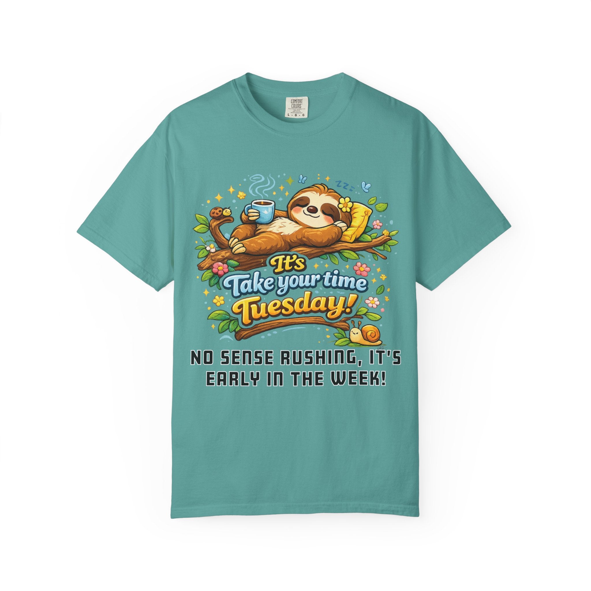 Tuesday - Procrastination Sloth Series T-shirt