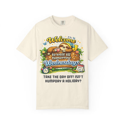 Wednesday - Procrastination Sloth Series T-shirt