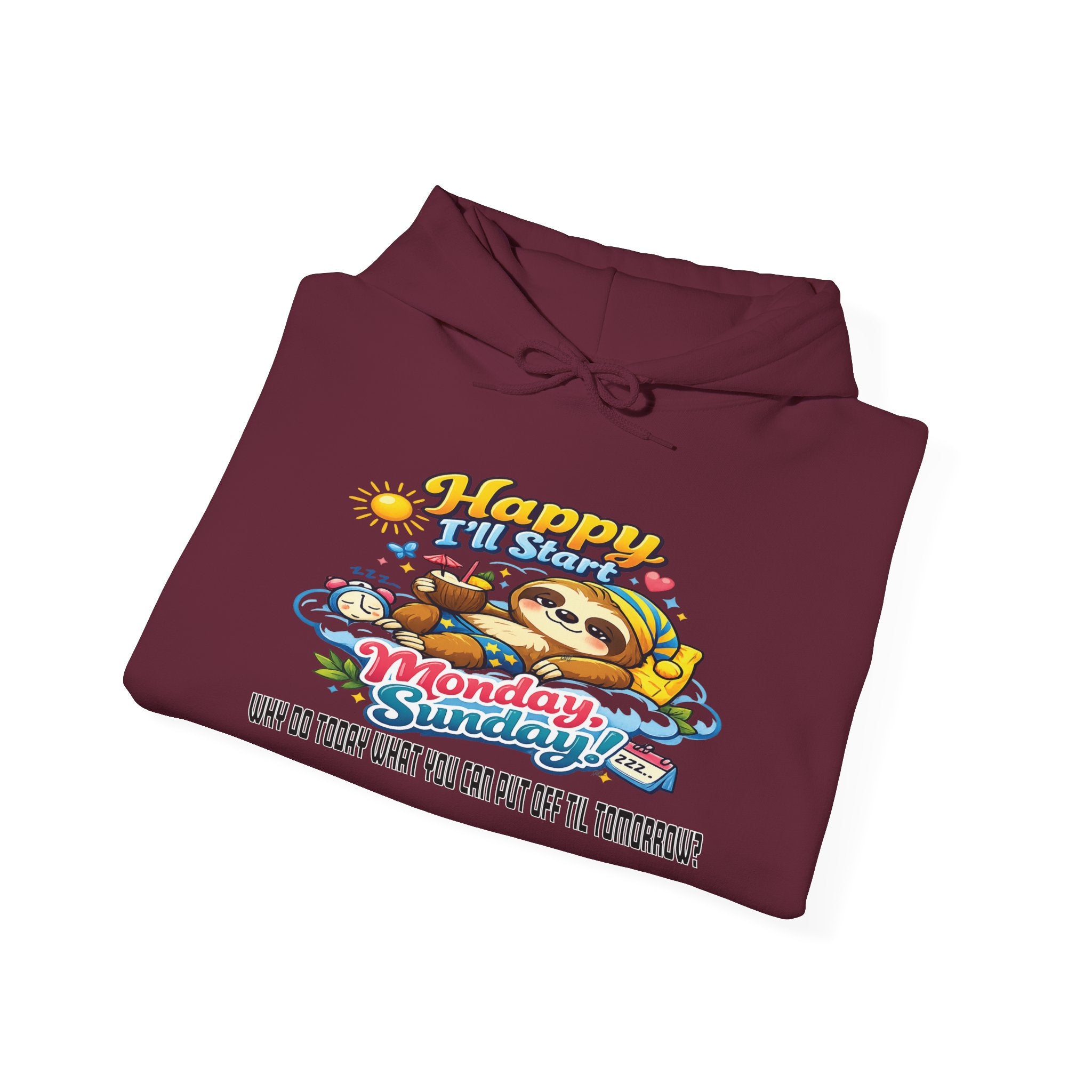 Sunday - Procrastination Sloth Series Hoodie