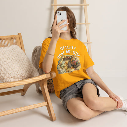 "Otterly Done Adulting" Mom Tee - Otter Series