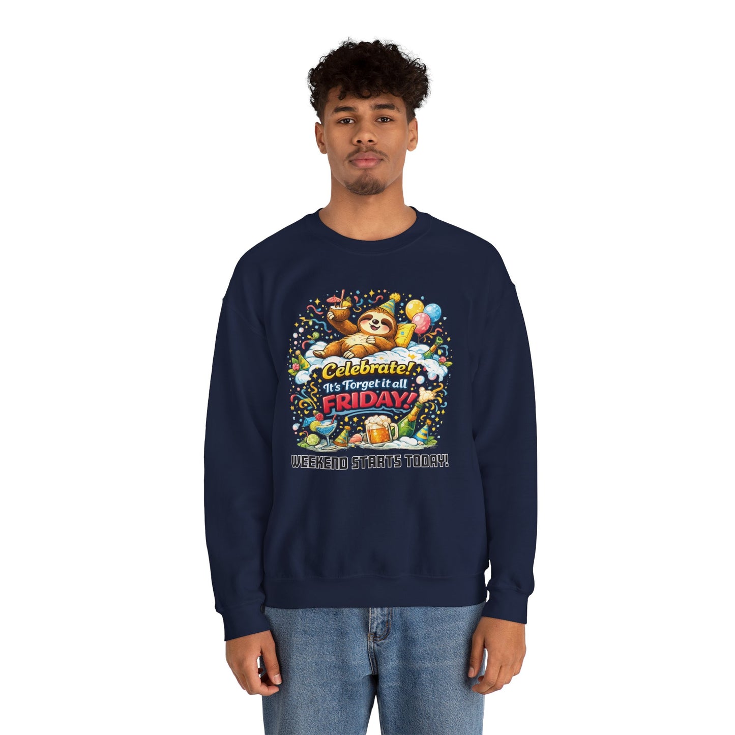 Friday - Procrastination Sloth Series Sweatshirt