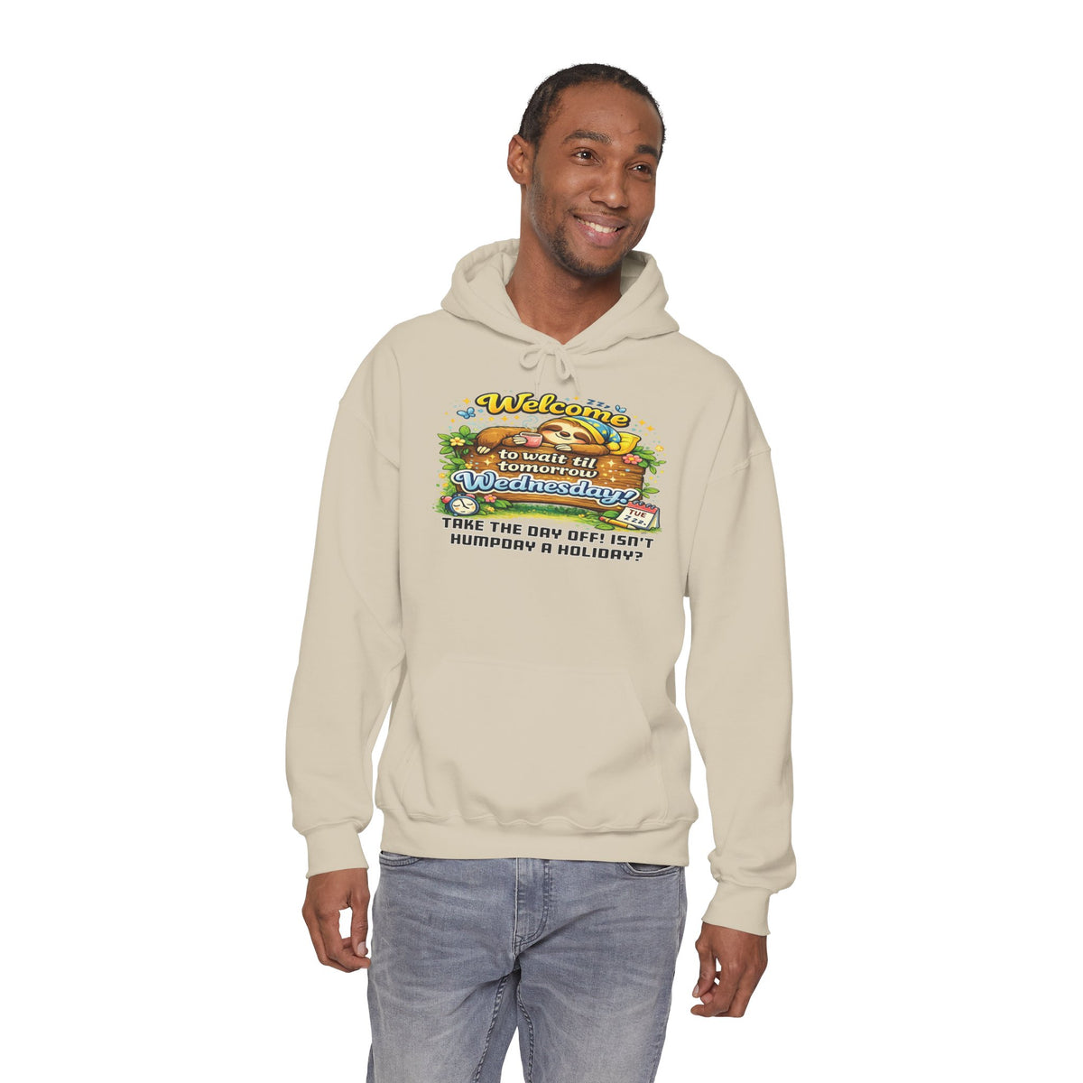 Wednesday - Procrastination Sloth Series Hoodie