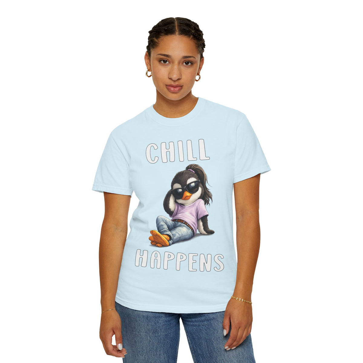 Chill Happens Girl T-shirt - Penguin Series