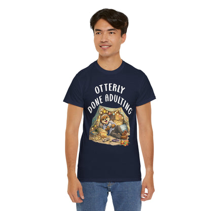 "Otterly Done Adulting" Dad Tee - Otter Series