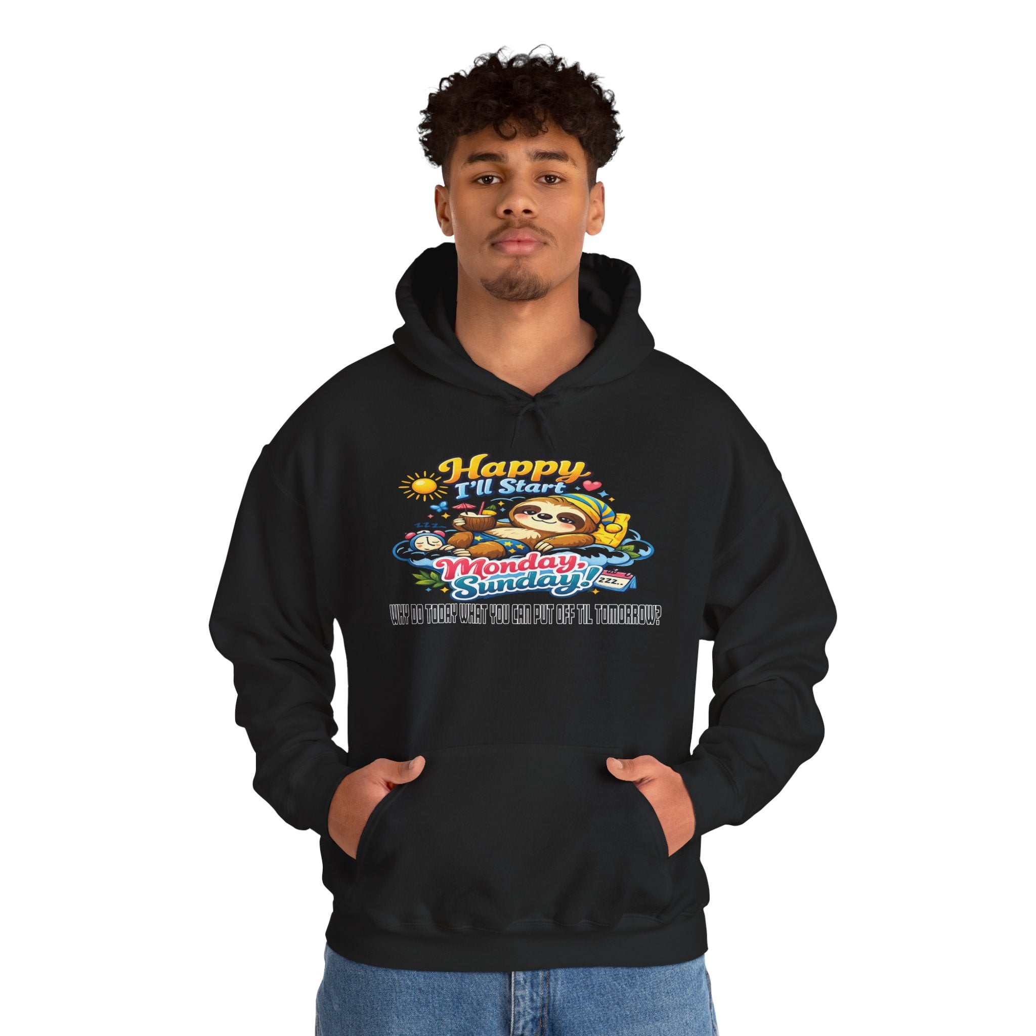 Sunday - Procrastination Sloth Series Hoodie