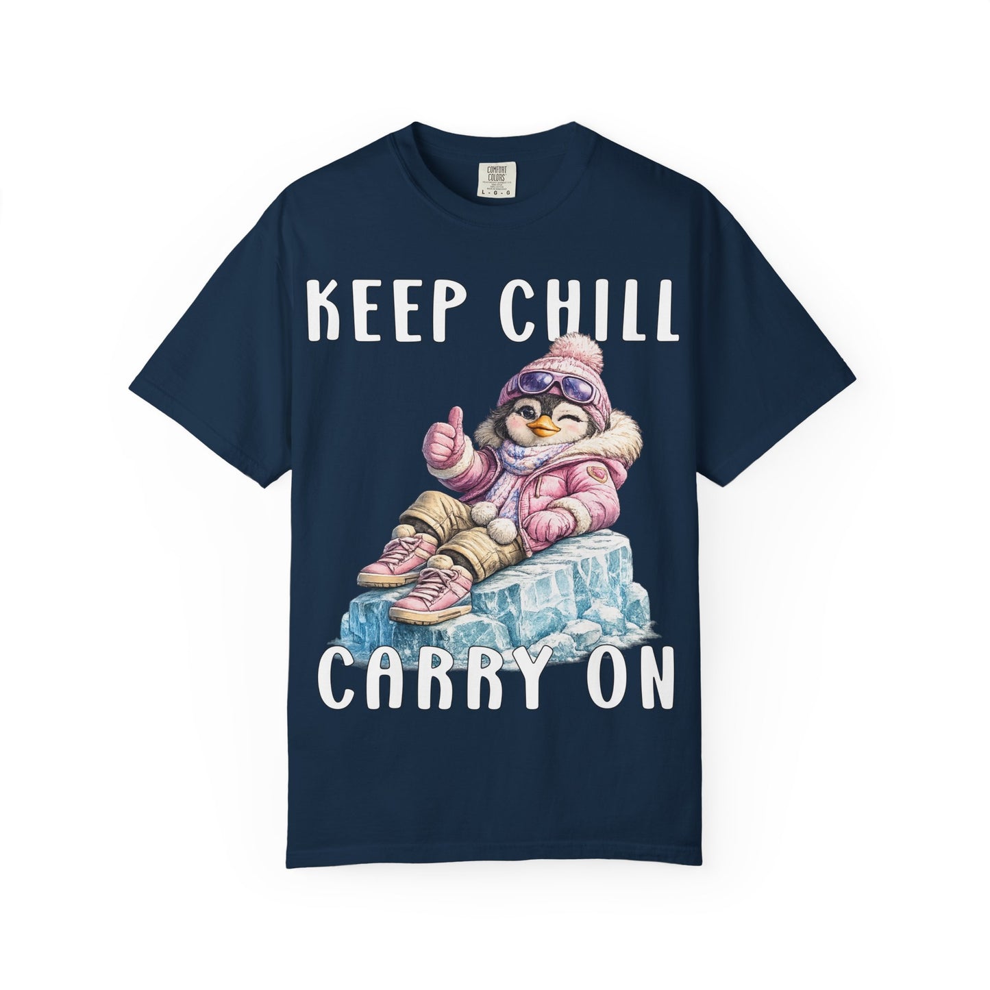 Keep Chill Carry On Girl T-shirt - Penguin Series