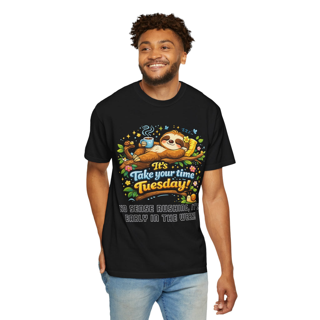 Tuesday - Procrastination Sloth Series T-shirt