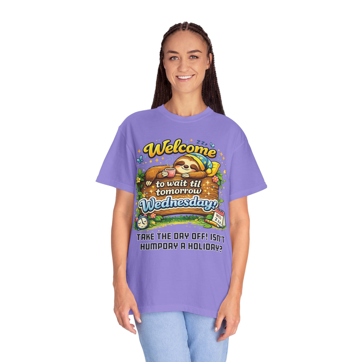 Wednesday - Procrastination Sloth Series T-shirt