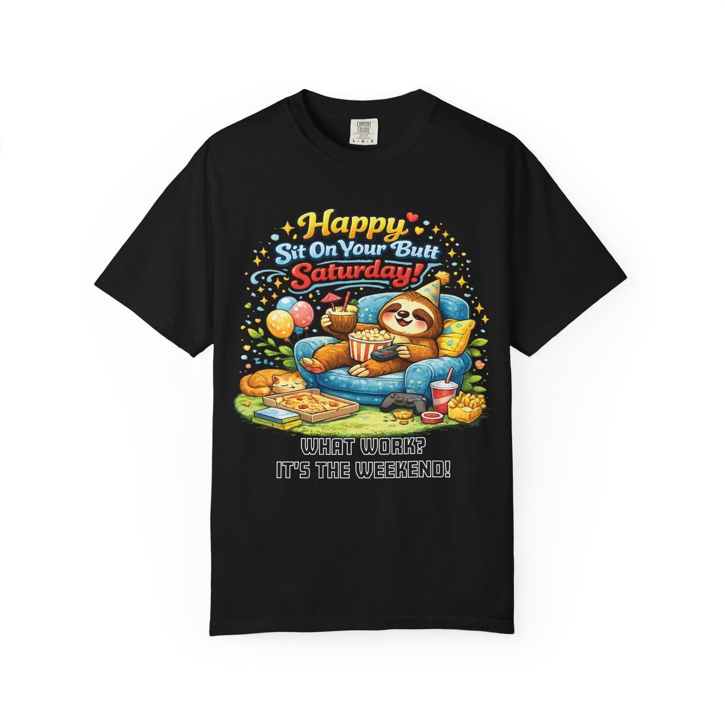 Saturday - Procrastination Sloth Series T-shirt