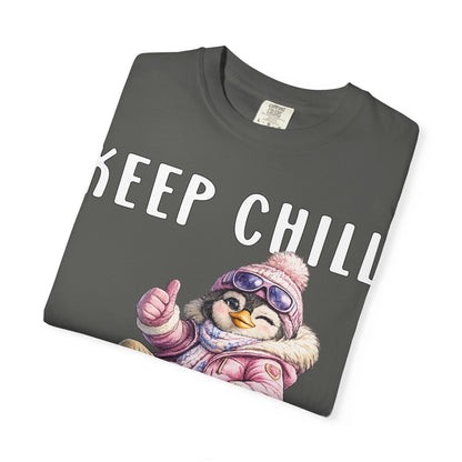 Keep Chill Carry On Girl T-shirt - Penguin Series