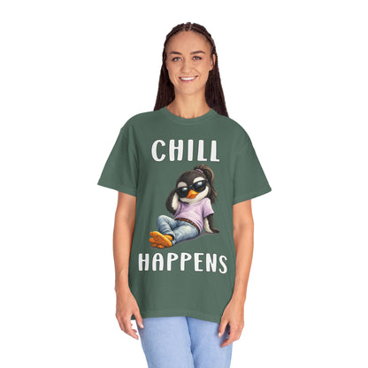 Chill Happens Girl T-shirt - Penguin Series