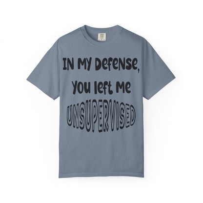 In My Defense I Was Left Unsupervised T-shirt