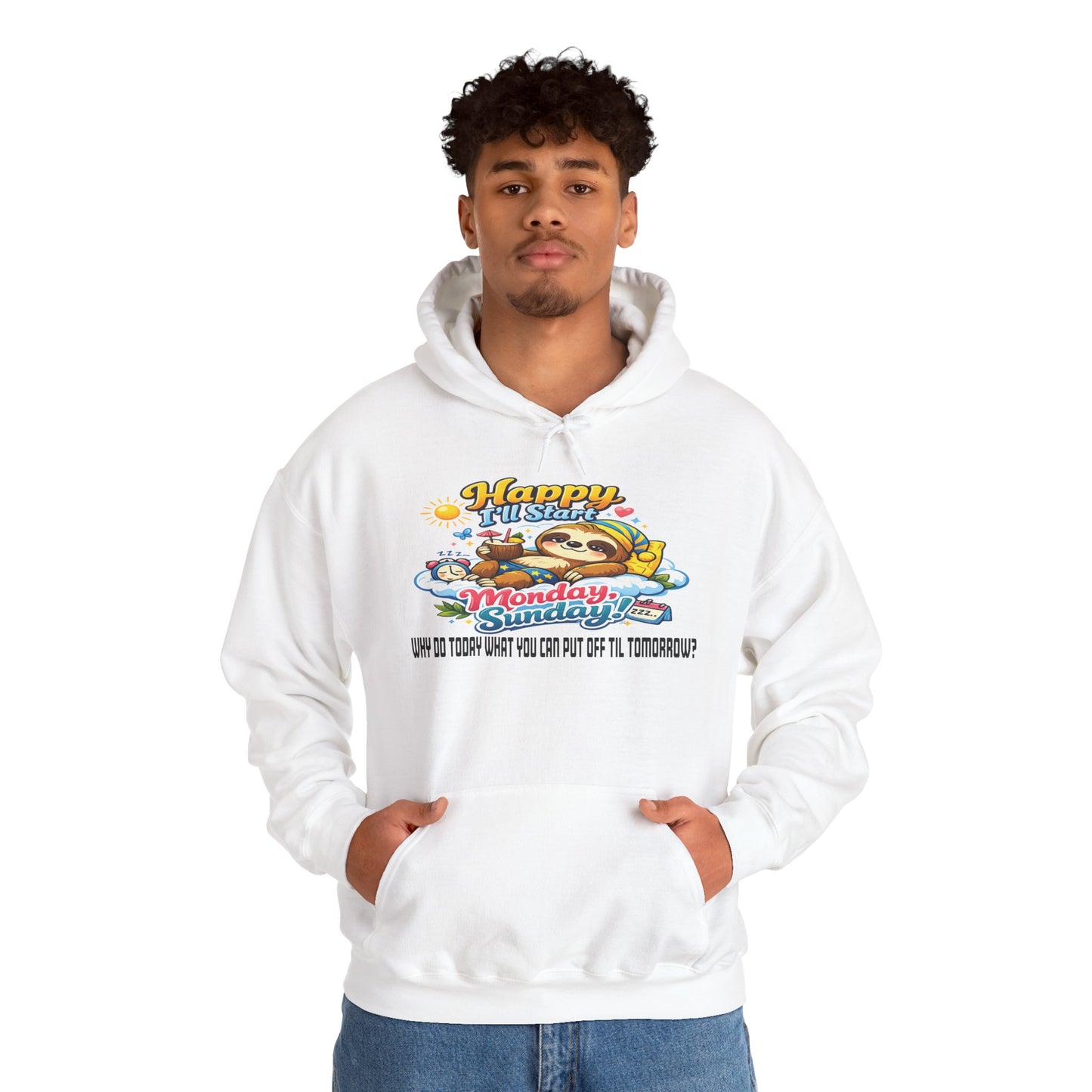 Sunday - Procrastination Sloth Series Hoodie