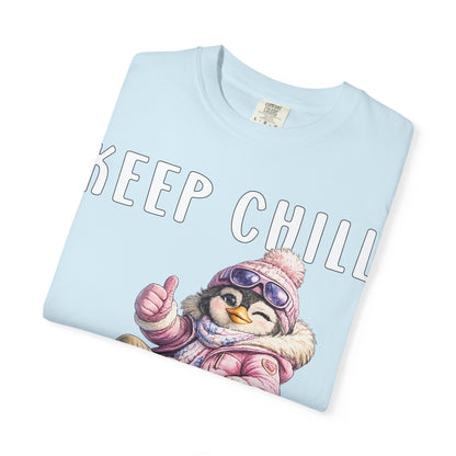 Keep Chill Carry On Girl T-shirt - Penguin Series