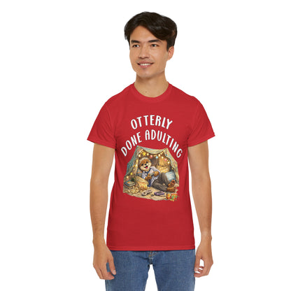 "Otterly Done Adulting" Dad Tee - Otter Series