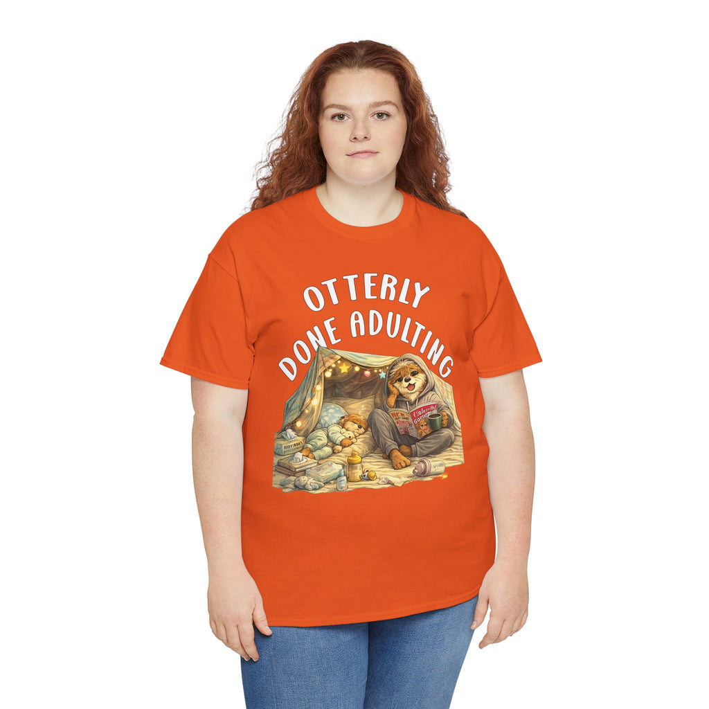 "Otterly Done Adulting" Mom Tee - Otter Series