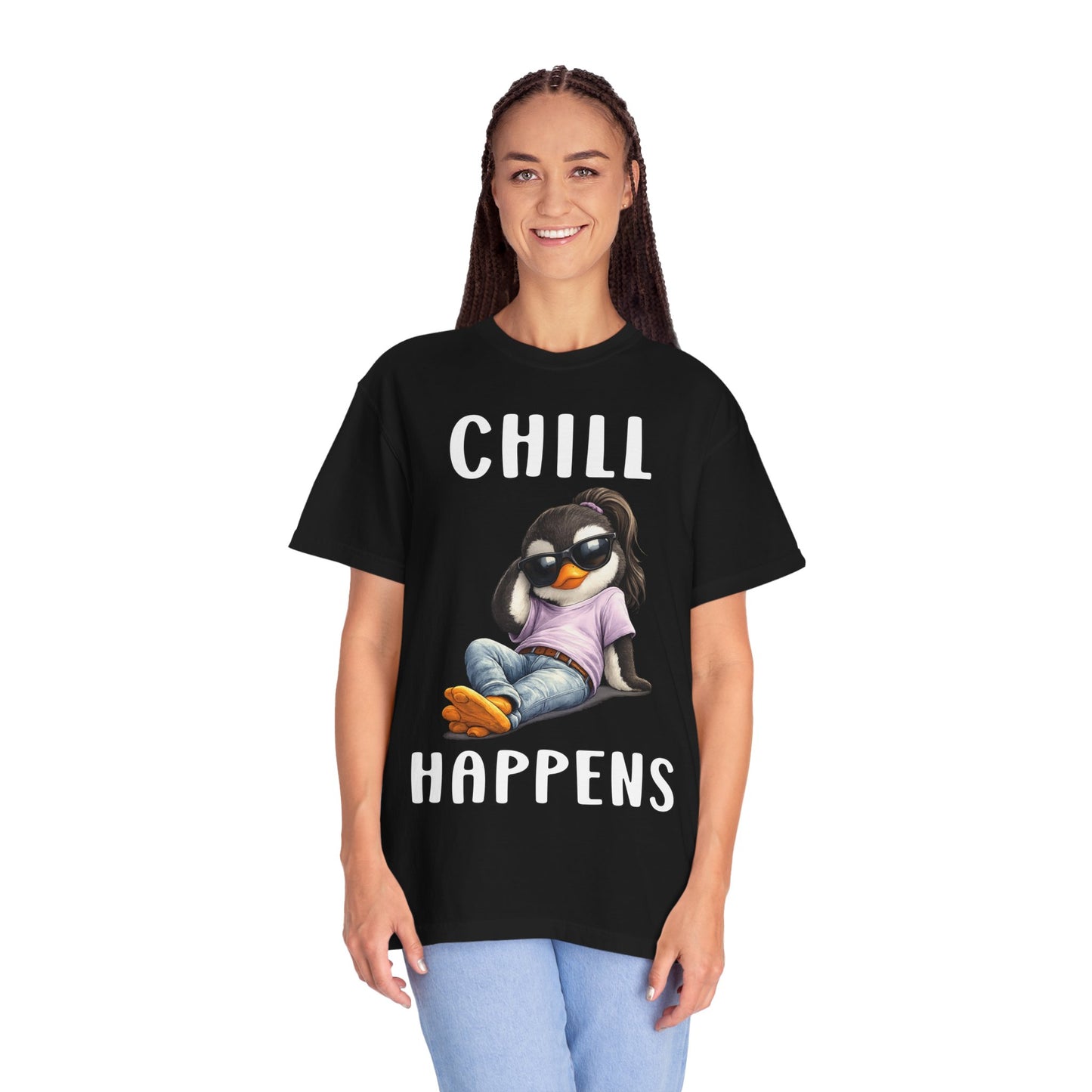 Chill Happens Girl T-shirt - Penguin Series