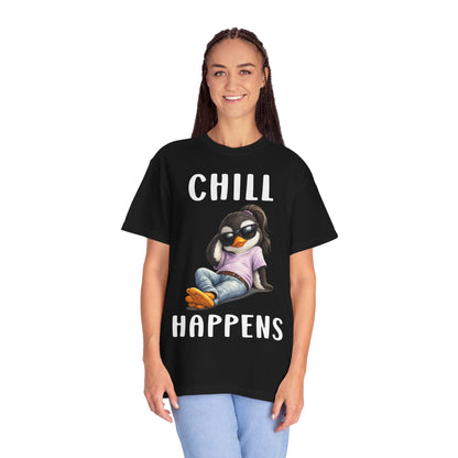 Chill Happens Girl T-shirt - Penguin Series