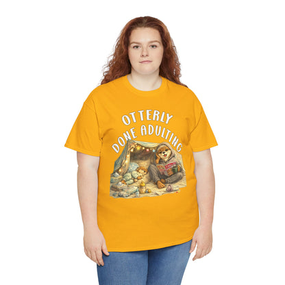 "Otterly Done Adulting" Mom Tee - Otter Series