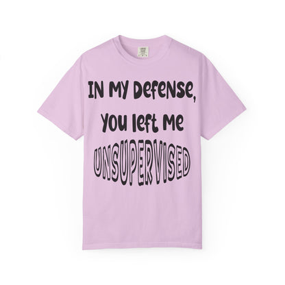 In My Defense I Was Left Unsupervised T-shirt
