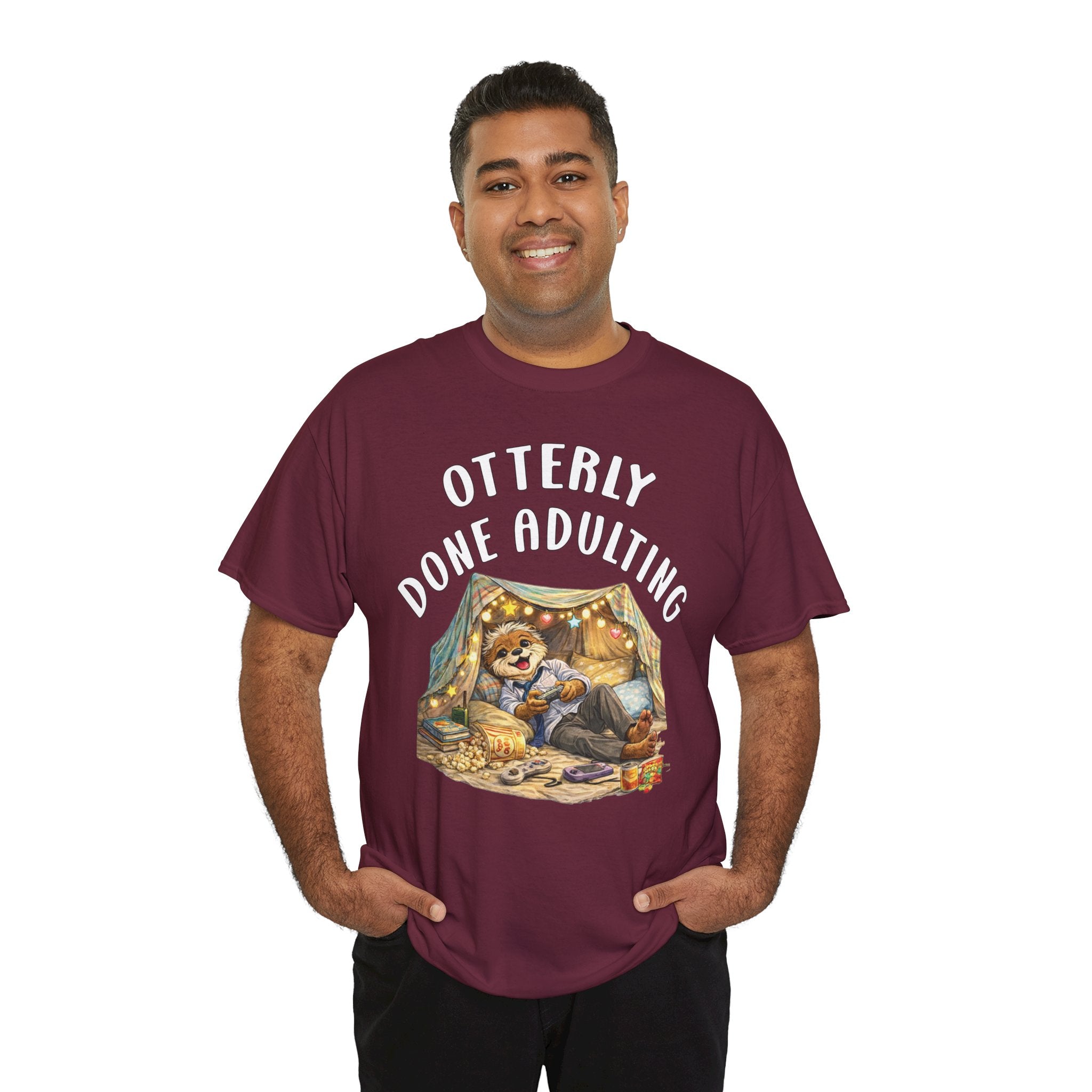 "Otterly Done Adulting" Dad Tee - Otter Series