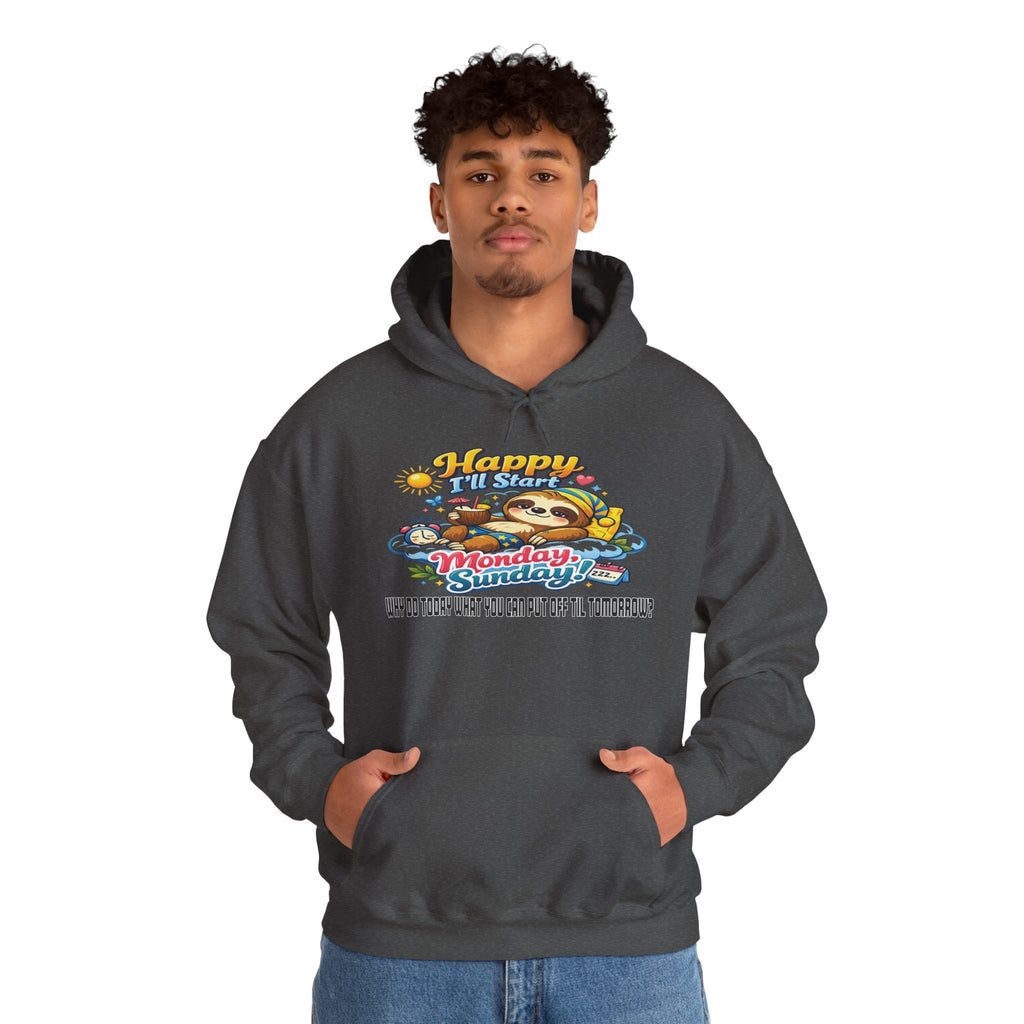 Sunday - Procrastination Sloth Series Hoodie