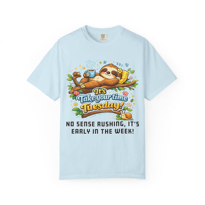 Tuesday - Procrastination Sloth Series T-shirt