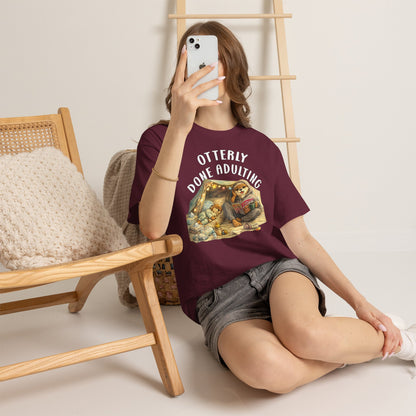 "Otterly Done Adulting" Mom Tee - Otter Series