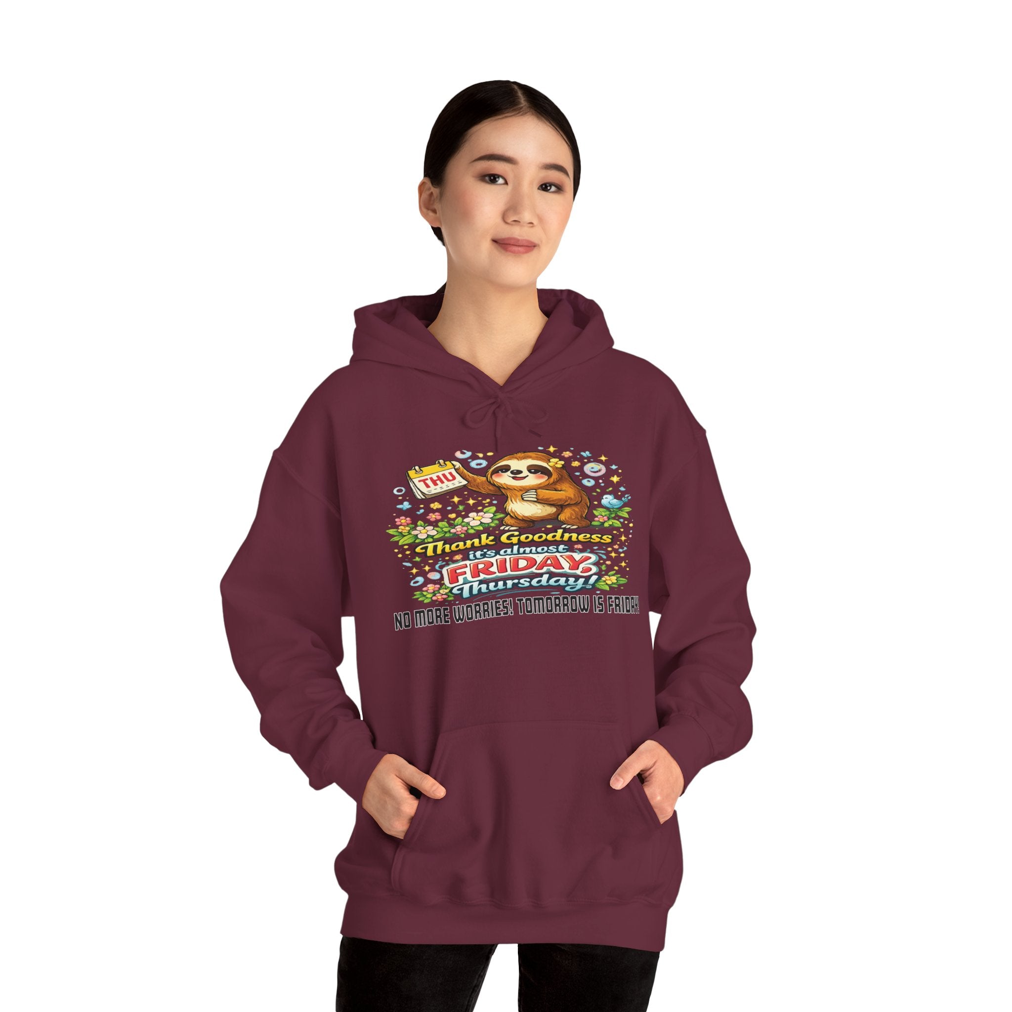 Thursday - Procrastination Sloth Series Hoodie