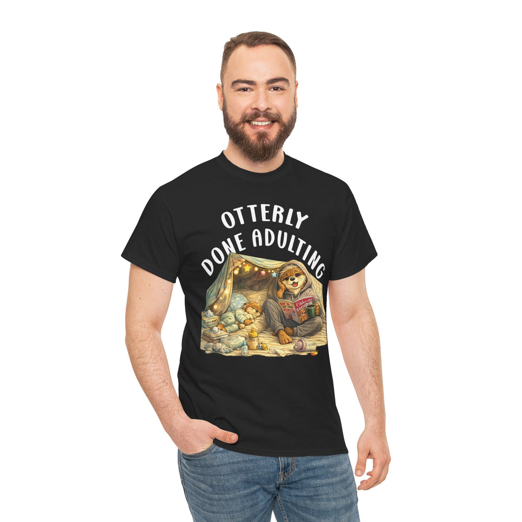 "Otterly Done Adulting" Mom Tee - Otter Series