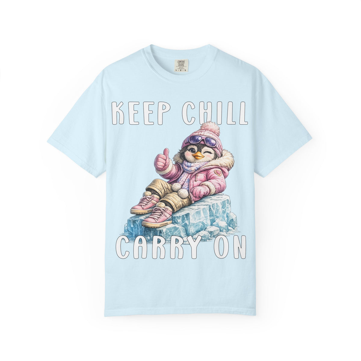 Keep Chill Carry On Girl T-shirt - Penguin Series
