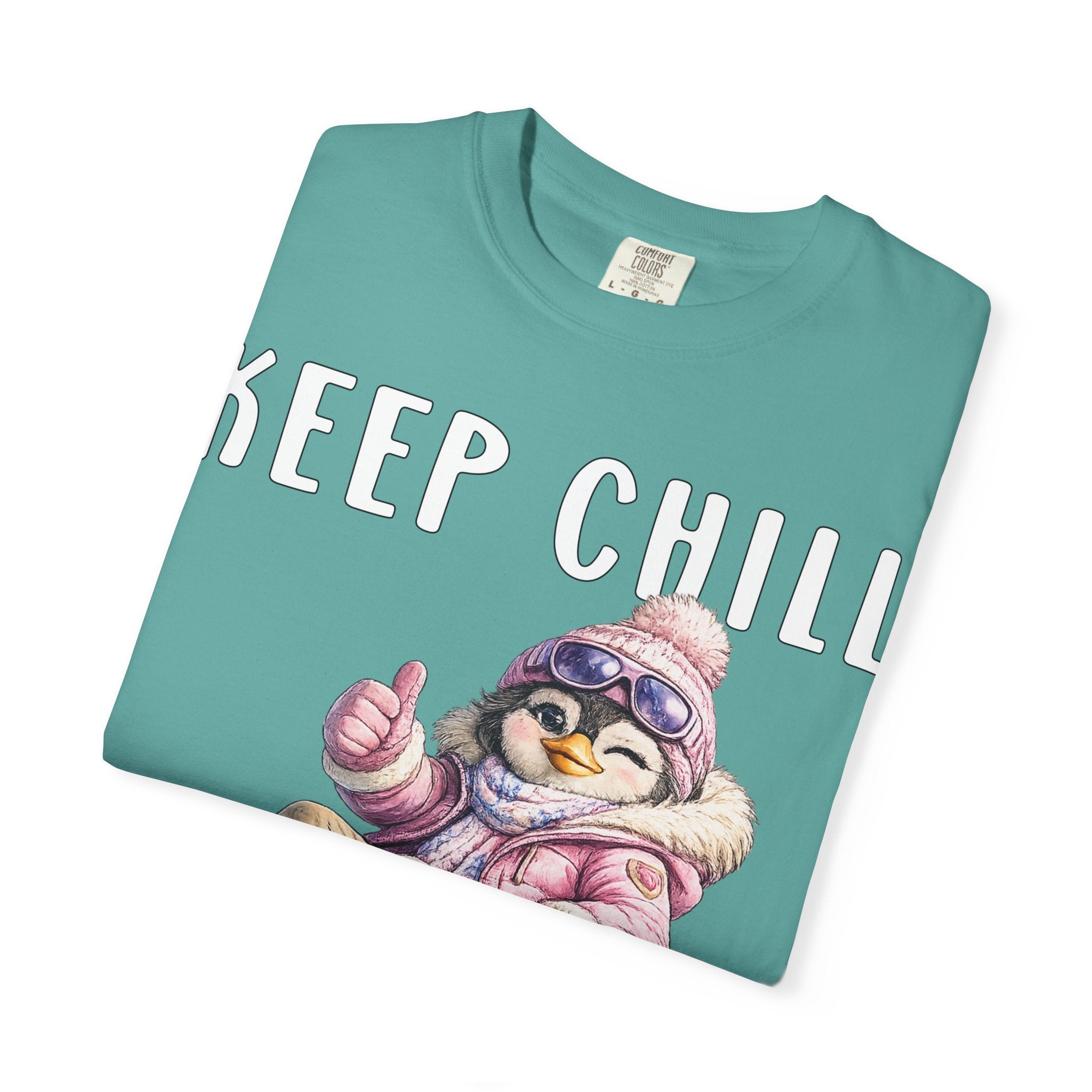Keep Chill Carry On Girl T-shirt - Penguin Series