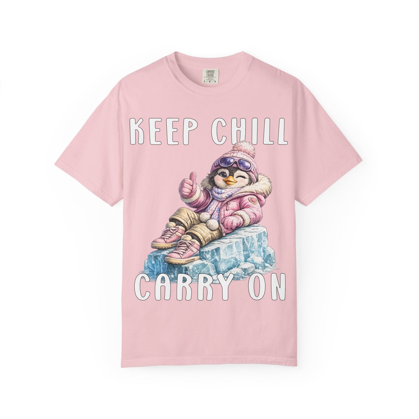 Keep Chill Carry On Girl T-shirt - Penguin Series