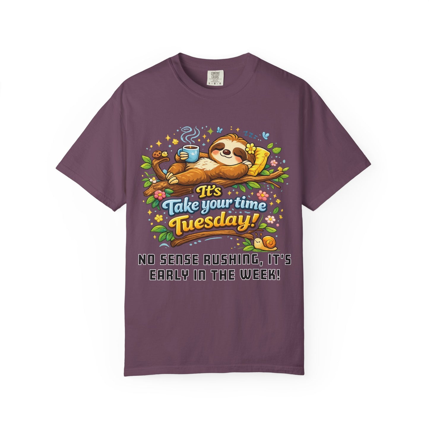 Tuesday - Procrastination Sloth Series T-shirt
