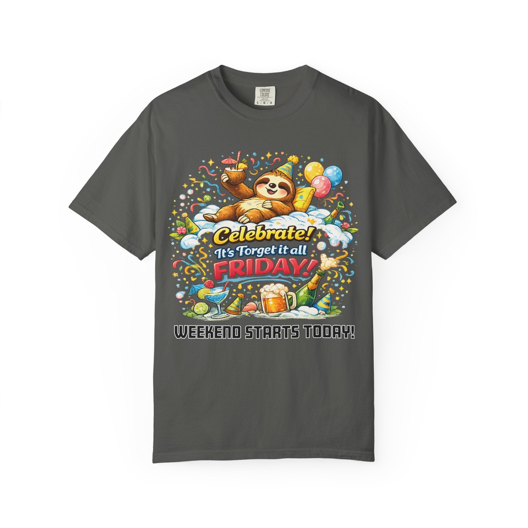 Friday - Procrastination Sloth Series T-shirt