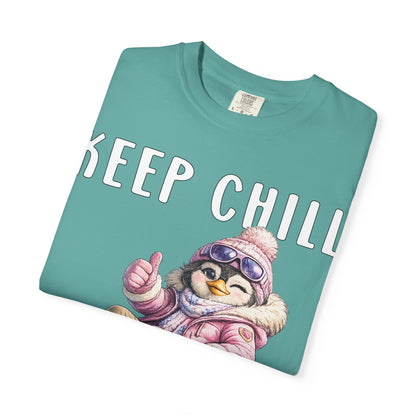 Keep Chill Carry On Girl T-shirt - Penguin Series