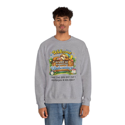 Wednesday - Procrastination Sloth Series Sweatshirt