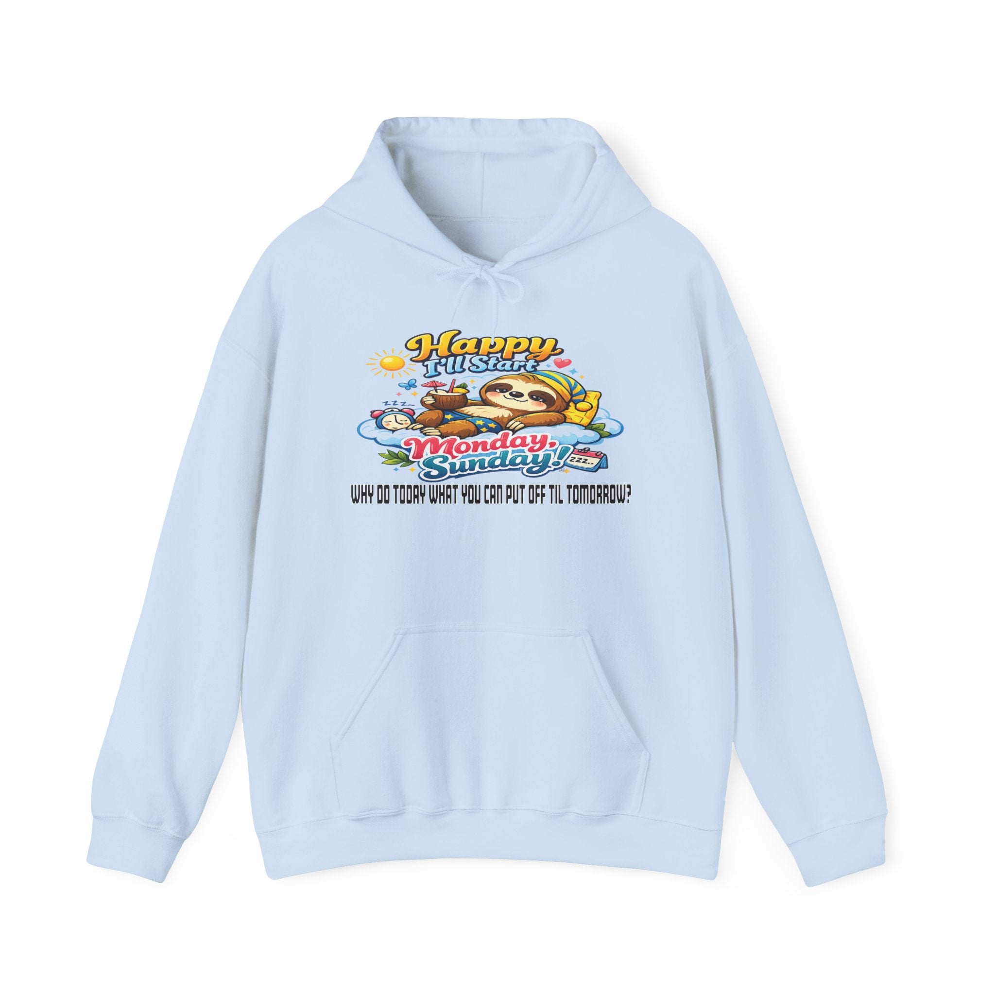 Sunday - Procrastination Sloth Series Hoodie