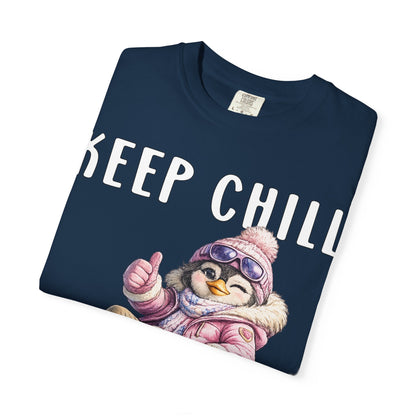 Keep Chill Carry On Girl T-shirt - Penguin Series