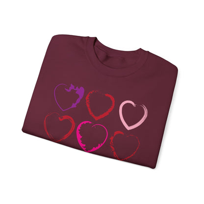 Nine Hearts Valentine's Day Sweatshirt