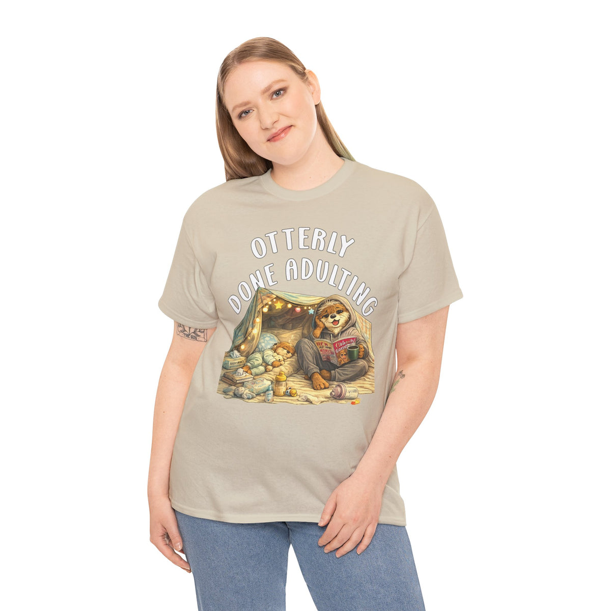 "Otterly Done Adulting" Mom Tee - Otter Series