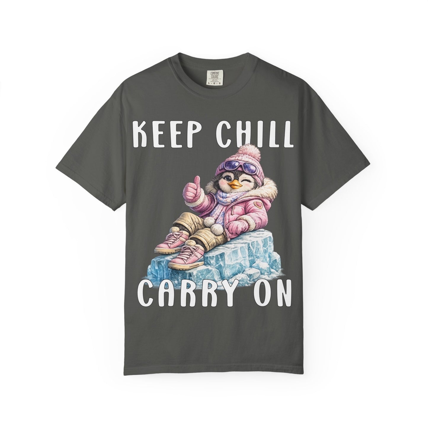 Keep Chill Carry On Girl T-shirt - Penguin Series