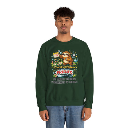Thursday - Procrastination Sloth Series Sweatshirt
