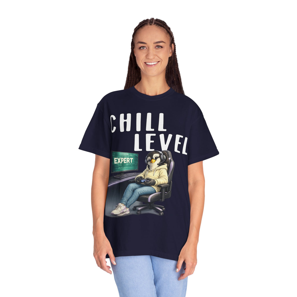 Chill Level Expert Girl T-shirt - Penguin Series